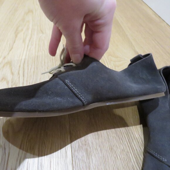 ZUZII FOOTWEAR Oxford Lace Up Barefoot Minimalist Shoes Carbon Dark Gray Suede - Picture 9 of 13